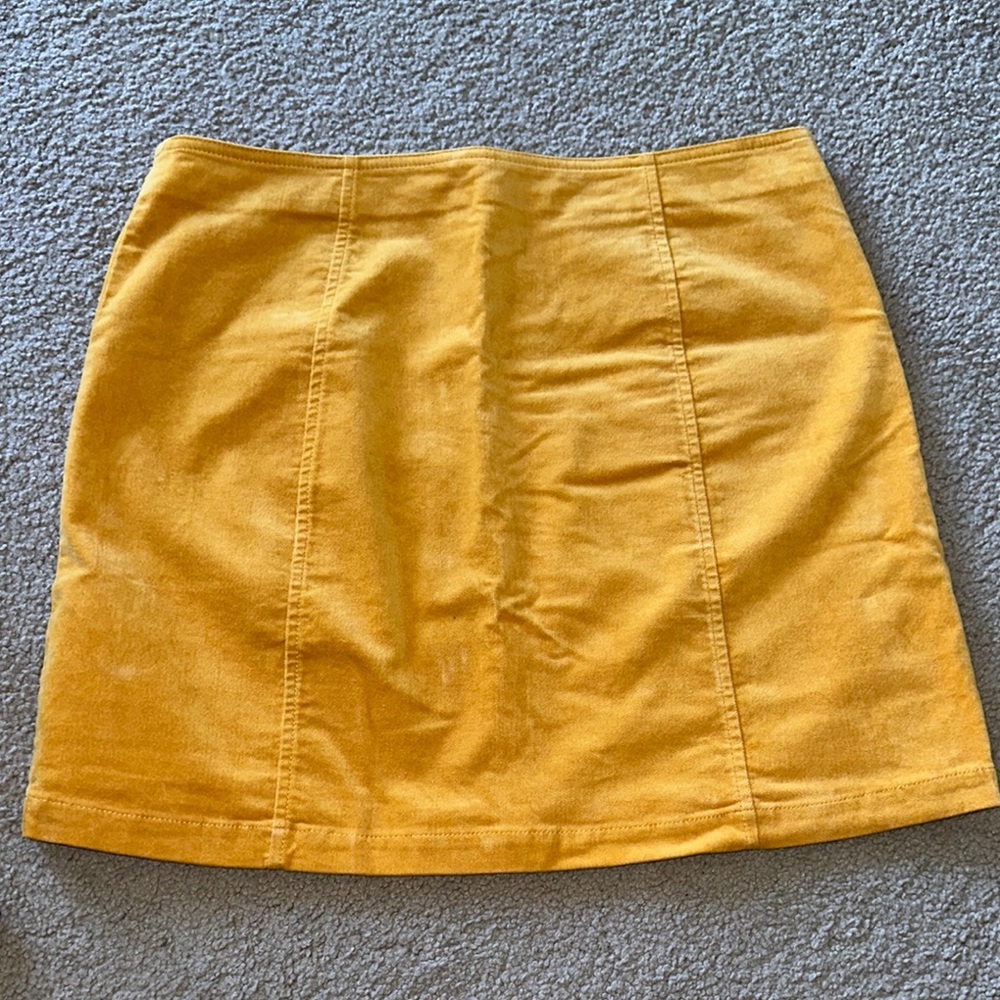 Dark mustard yellow Pencil Mini Skirt